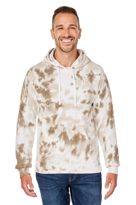 J America Mens Tie-Dye Hooded Sweatshirt Hoodie w/ Pouch Pocket - Olive