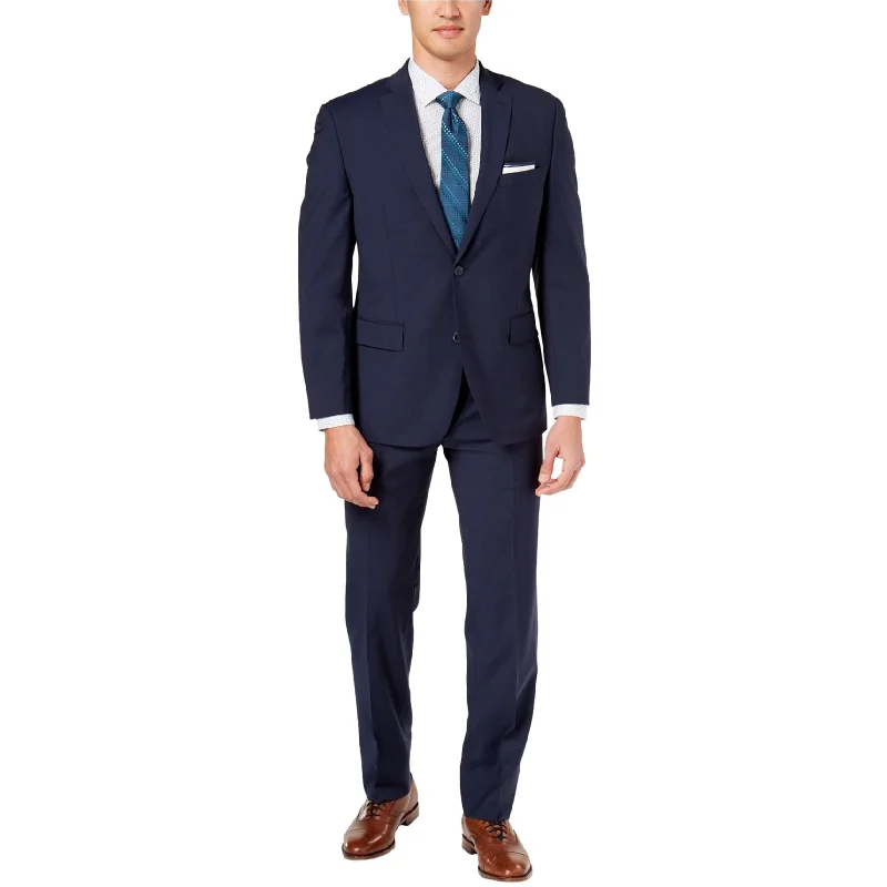 Michael Kors Mens Mini Grid Two Button Formal Suit