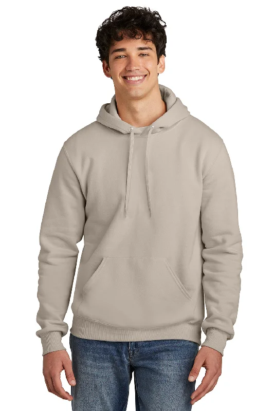 Jerzees Mens Eco Premium Moisture Wicking Hooded Sweatshirt Hoodie w/ Pouch Pocket - Putty