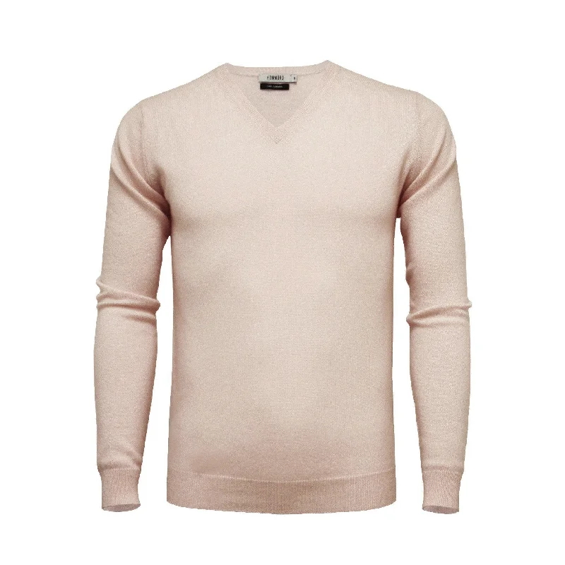 Cashmere V Neck Sweater Pink