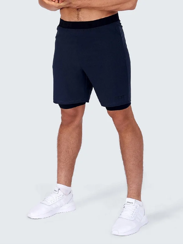 Utility 2-in-1 Running Short For Men With Side Zip Pockets, Internal Compression Lining With Pocket & Elastic Waistband