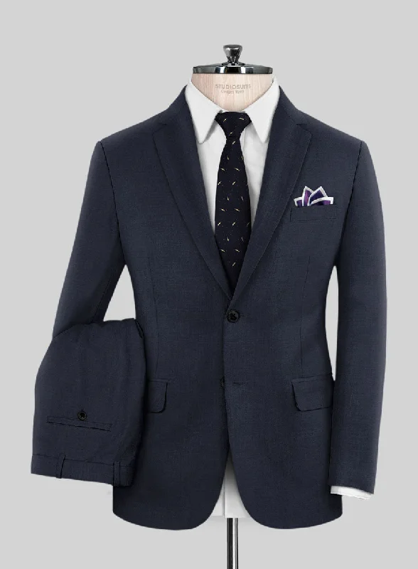 Scabal Cosmopolitan Navy Blue Wool Suit