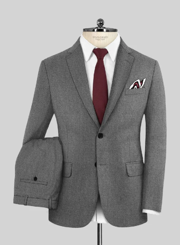 Scabal Sapphire Light Gray Wool Suit