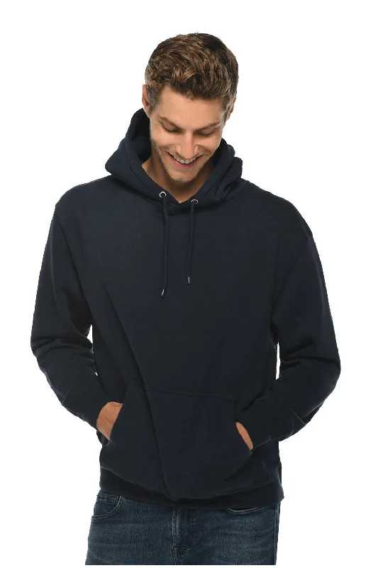 Lane Seven Mens Premium Hooded Sweatshirt Hoodie w/ Pouch Pocket - Navy Blue