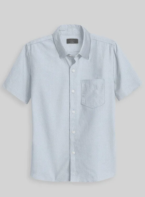 Light Gray Herringbone Cotton Shirt