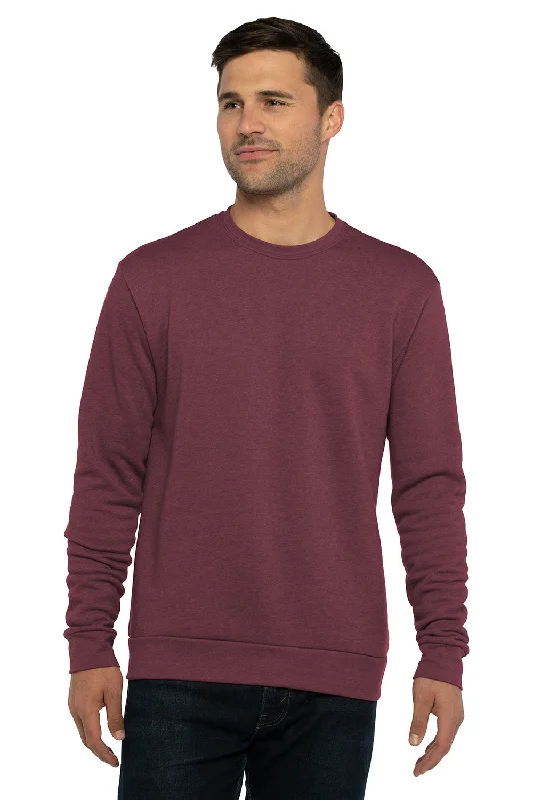 Next Level Mens PCH Crewneck Sweatshirt - Heather Maroon