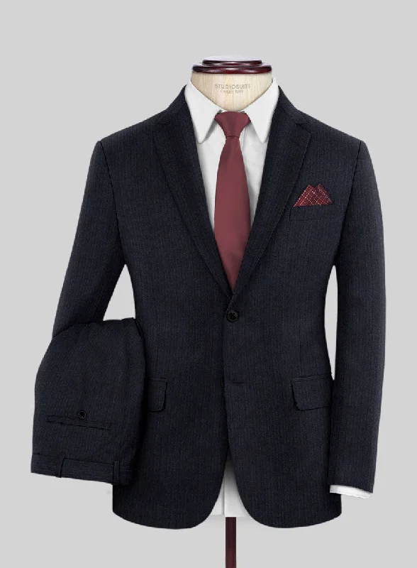 Scabal Sapphire Pinstripe Navy Wool Suit