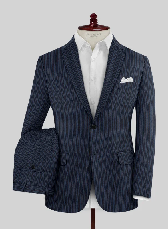 Retro Reel Blue Stripe Suit