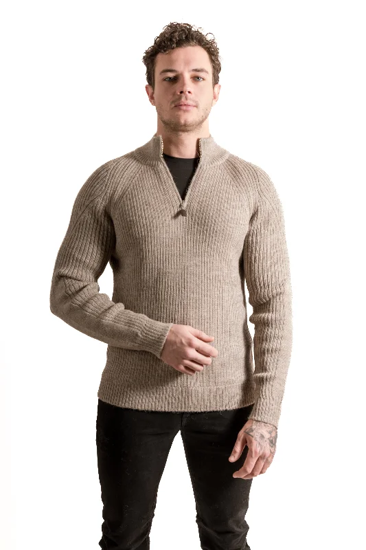 Everyday Suits Ribbed 1/4 Zip Alpaca Sweater PS9500