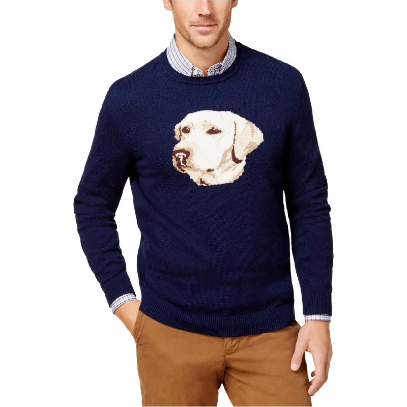 Fashion Sweaters Club Room Mens Intrasias Pullover Sweater, Blue, 3XL