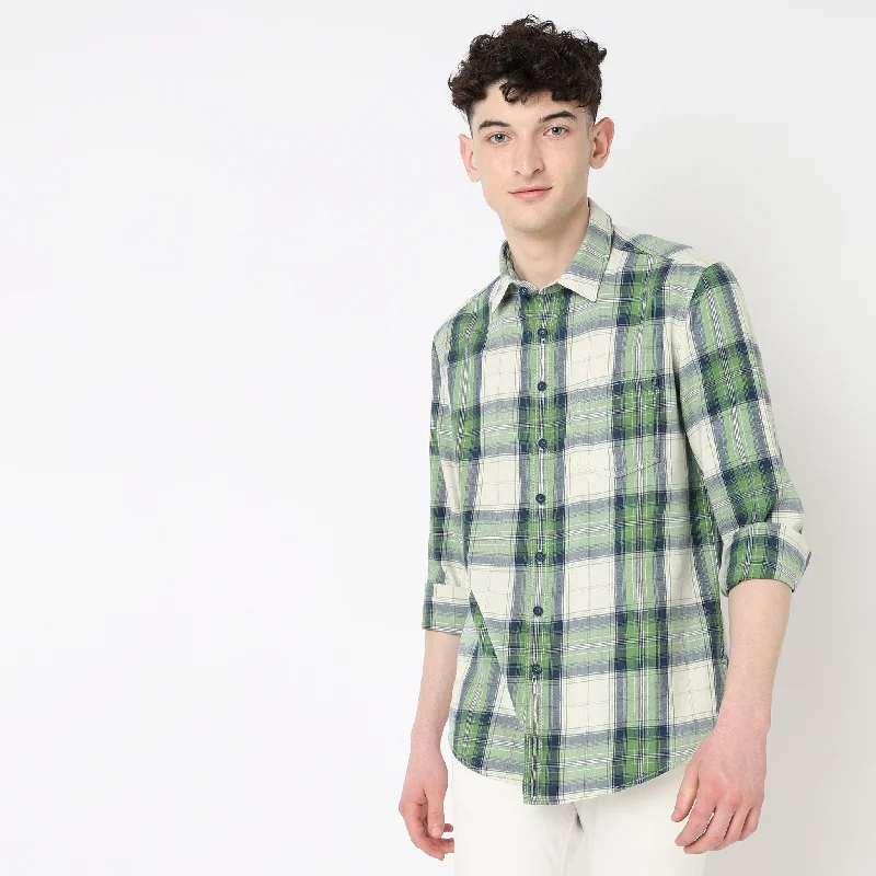 Slim Fit Checkered Shirt