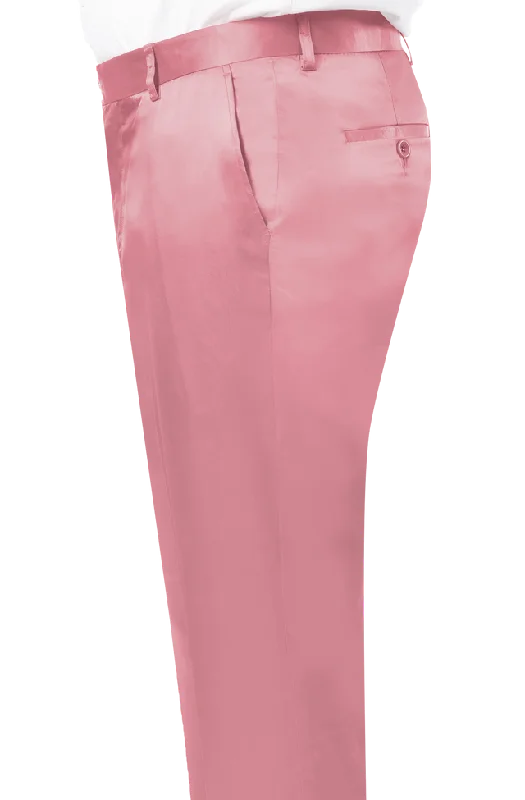 Kent & Park PS-02 Satin Slim Fit Pants Pink