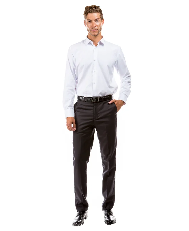 Mens Dress Pants Slim Fit UNHEMMED, Charcoal Grey