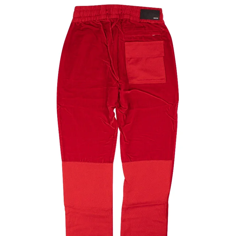 Red Velvet Commando Patch Pants