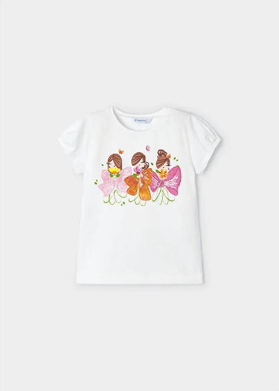 3 Girls Bow Tee In Natural