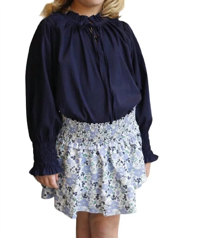 Blair Blouse In Navy