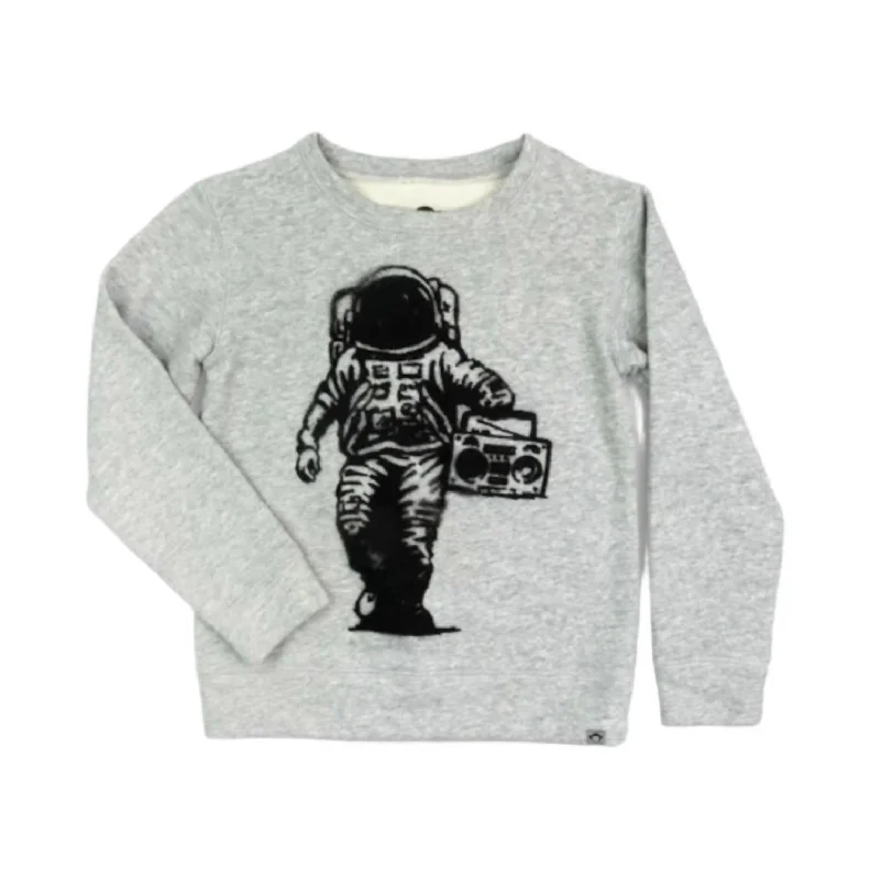 Boy's Revel Crewneck Shirt In Heather Mist