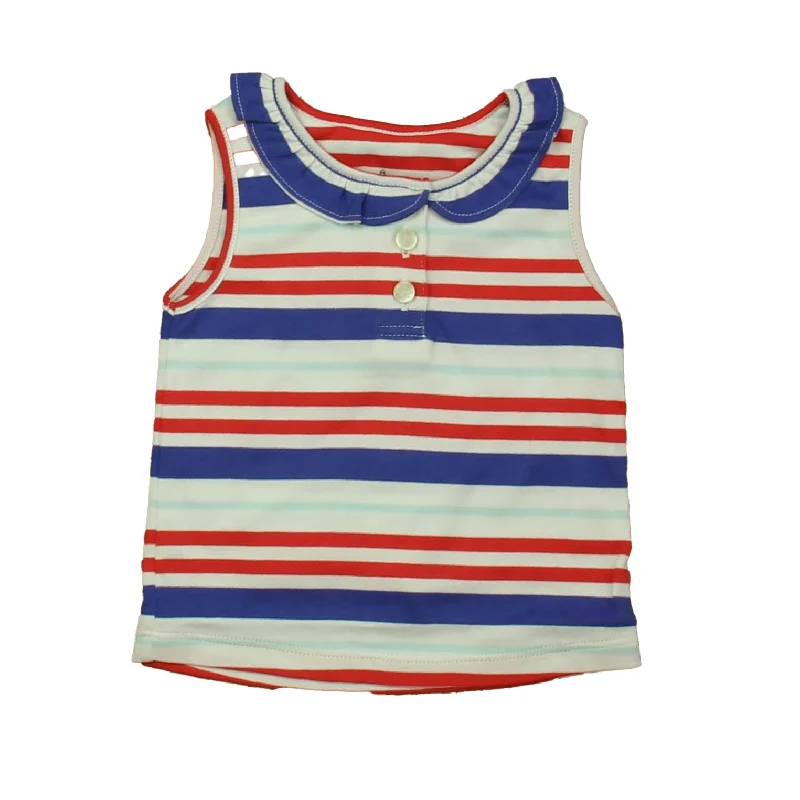 Classic Prep Girls Bittersweet Multistripe Polo Shirt Size: 12-24 Months