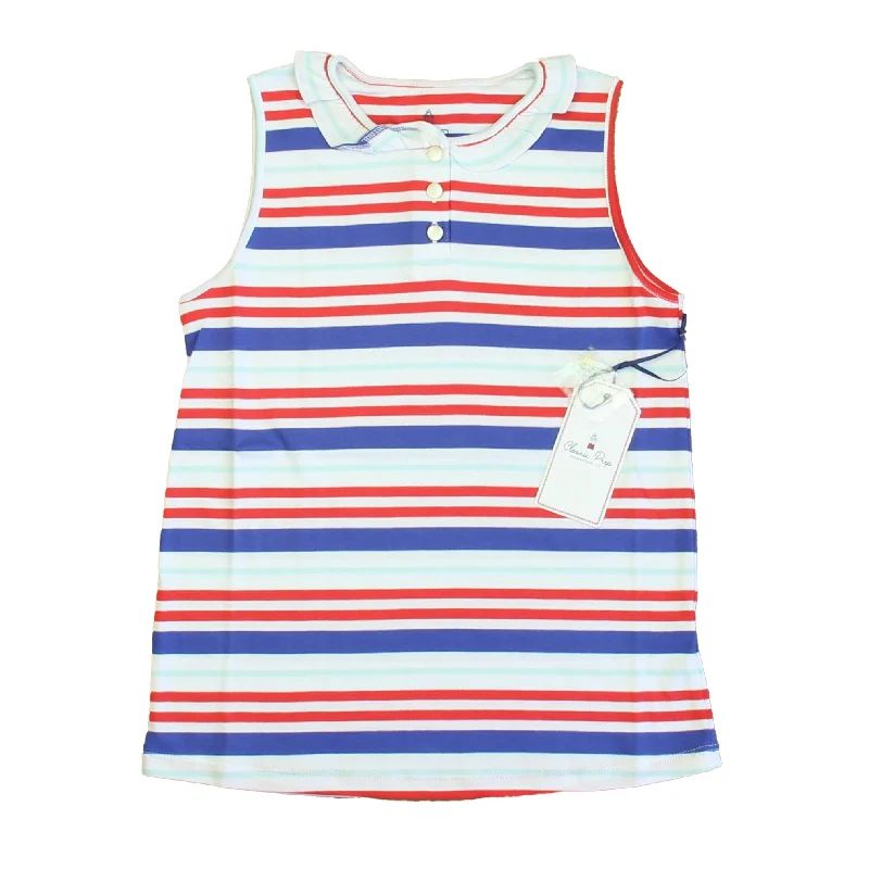 Classic Prep Girls Bittersweet Multistripe Polo Shirt Size: 6-14 Years