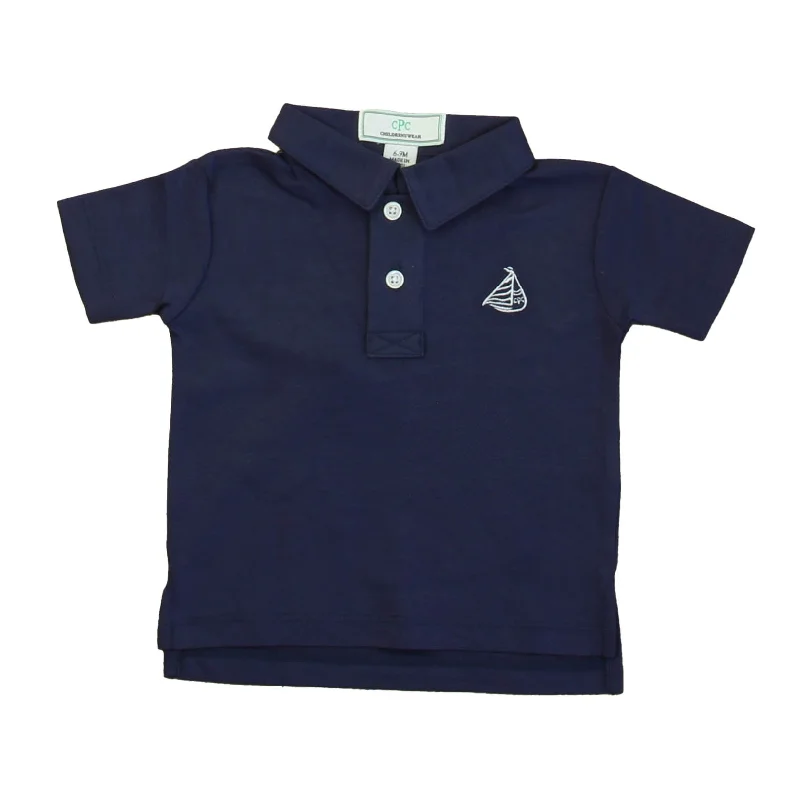 Classic Prep Girls Medieval Blue Polo Shirt Size: 6-9 Months