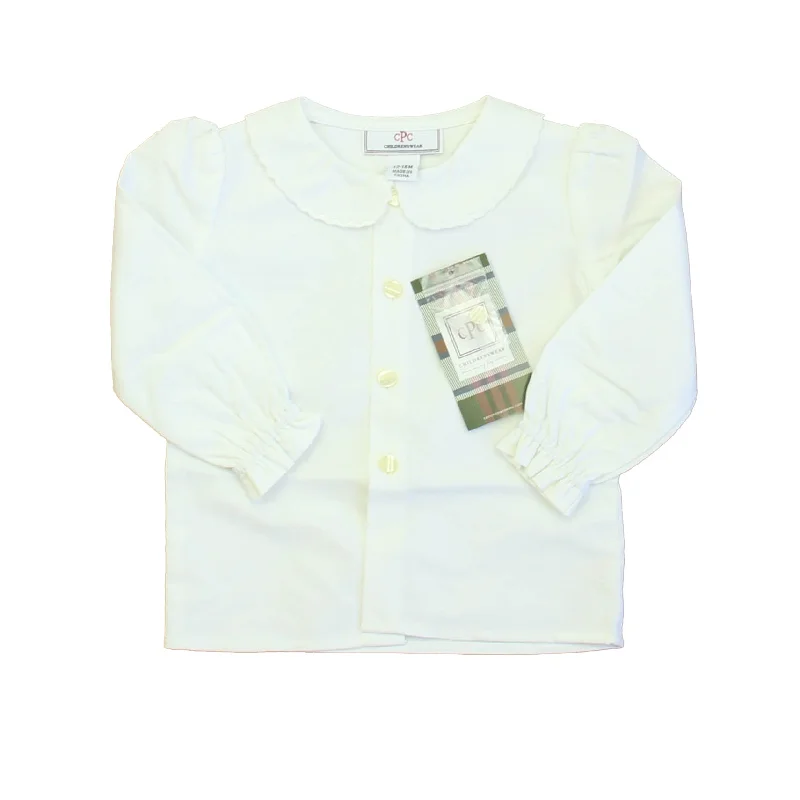 Classic Prep Girls White Blouse Size: 12-24 Months