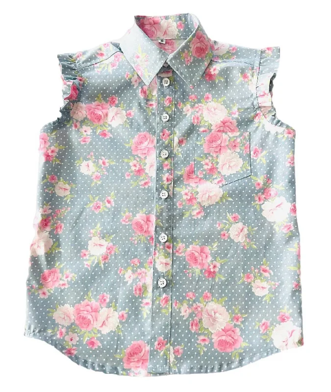 Girls' Blossom Fun Shirt In Sage