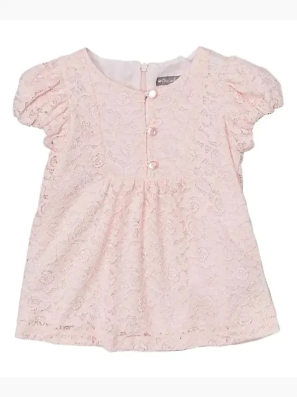 Girls' Cap Sleeve Top In Blush