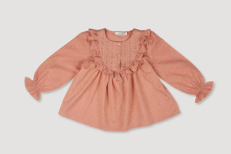 Girls Lauren Blouse In Dusty Pink