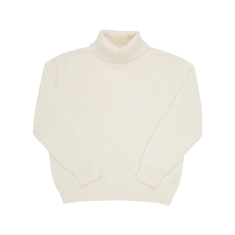 Kids Townsend Turtleneck Sweater In White